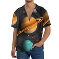 thumbnail image 3 of Haiem Solar System Paper Art Men's Casual Shirts Short Sleeve Button Down Shirts Fashion Textured Summer Beach Shirt-X-Large, 3 of 7