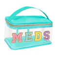 thumbnail image 4 of Bolso de cosméticos con purpurina de PVC, bolsa de cosméticos con cremallera, bolsa organizadora de maquillaje transparente para eventos deportivos de Verde, 4 of 10
