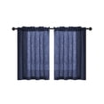 thumbnail image 2 of 2 Piece Linen Kitchen Curtain Set Semi Sheer Short Window Valance Vintage Style Light Filtering Curtains for Bathroom Bedroom Doorway Small Window Home Decoration, 2 of 6