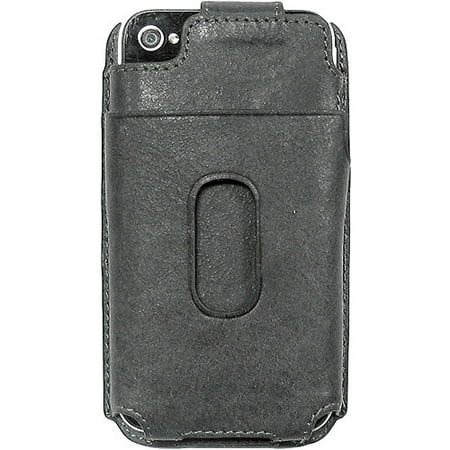 LIMITED LUXURY GENUINE BLACK LEATHER WALLET SLOT FLIP CASE FOR APPLE iPHONE 4S