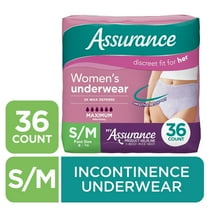 Asurance Women's Incontinence & Postpartum Underwear, S/M , Maximum Absorbency (36 Count)