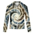 thumbnail image 2 of Lilgiuy Men's Zip Sweatshirt Plus Size Long Sleeve Gradient Tie-Dye Print with Hooded Sweatshirt Jacket for Halloween Christmas, 2 of 5