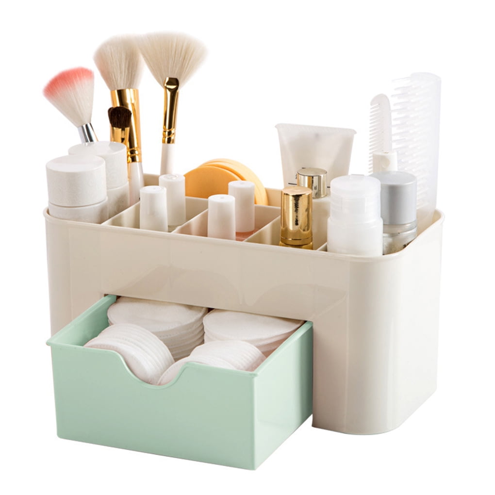 New Cosmetic Storage Box With Mirror Led Light Desktop Makeup Jewelry  Organizer Case Dust-proof Drawer Organizer For Cosmetics - Makeup  Organizers - AliExpress