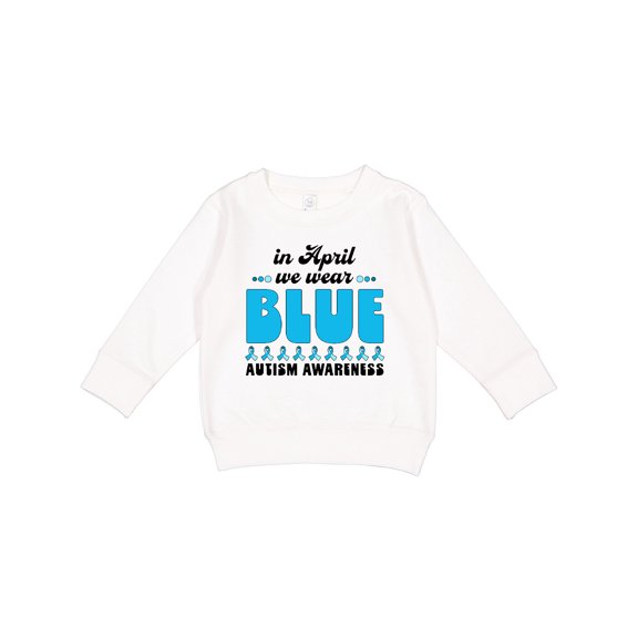 Inktastic In April We Wear Blue-autism Awareness Toddler Sweatshirt