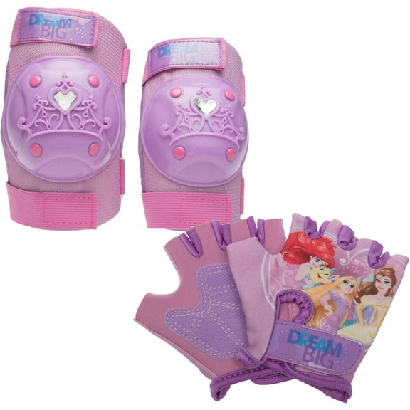 Bell Disney Princess Protective Pad and Glove Set, Purple/Pink