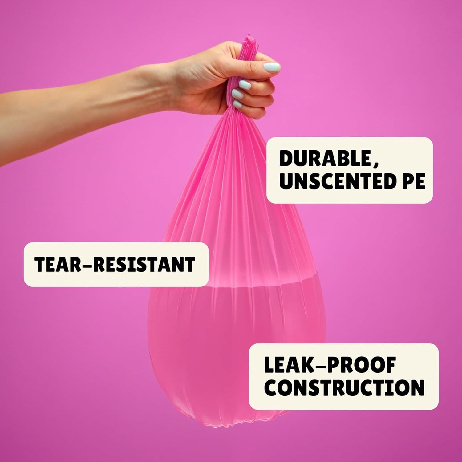Small for Bathroom - 2.6 Gallon Garbage Bags Unscented,Extra Thick Strong Wastebasket Can Liners for Home Office Bedroom,150 Bags Multi Colored