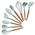 thumbnail image 1 of Advancent 1 cuchara de sopa con mango de madera, espátula, cepillo, raspador, servidor de Pasta, batidor de huevos, olla antiadherente, utensilios de Cocina y Comedor juego de 9 piezas Advancent HA0025-10, 1 of 2
