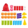 thumbnail image 2 of Xuanheng Geometric Solids Learning Toys Geometry Set for Elementary Home Kindergarten 32 pieces Geometric, 2 of 8