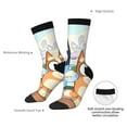 thumbnail image 4 of Masiiu Bluey Pattern Adult Crew Socks, Breathable Color-Block Mid-Calf Socks, Comfortable for Daily Wear and Sports, 4 of 6