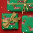 thumbnail image 6 of CozyNestFinds Christmas Dachshund Wrapping Paper Mini Roll, Dachshund Dressed in Festive Customes, White Snow-dot Xmas Green Design, Holiday Party Gift Wrap for Kids Boys Girls, 17 inches x 16.4 Feet, 6 of 18