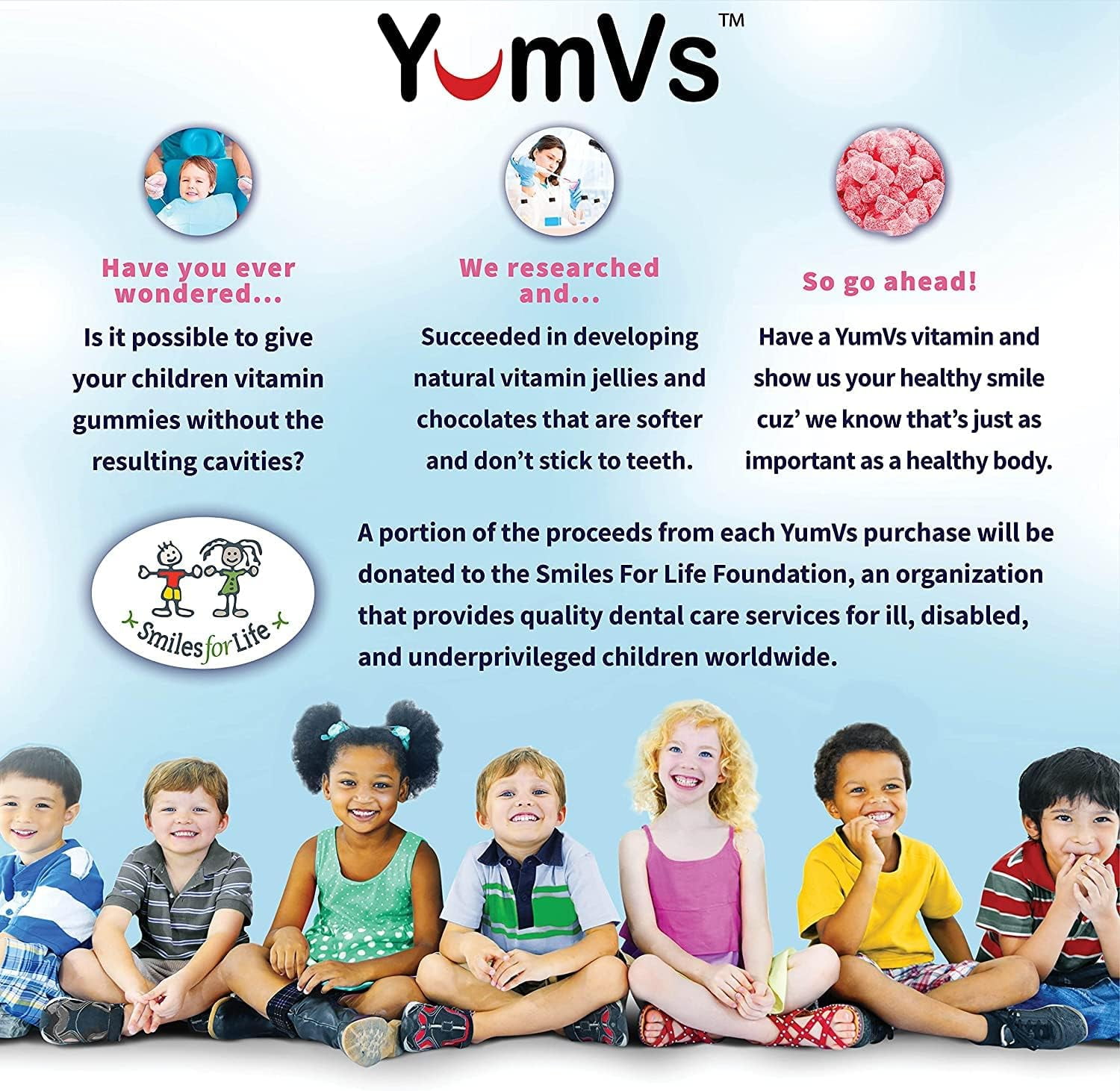 YUM-V'S Sugar-Free & Chewable Multivitamin Gummies with Natural Raspberry Flavor, 60 Count