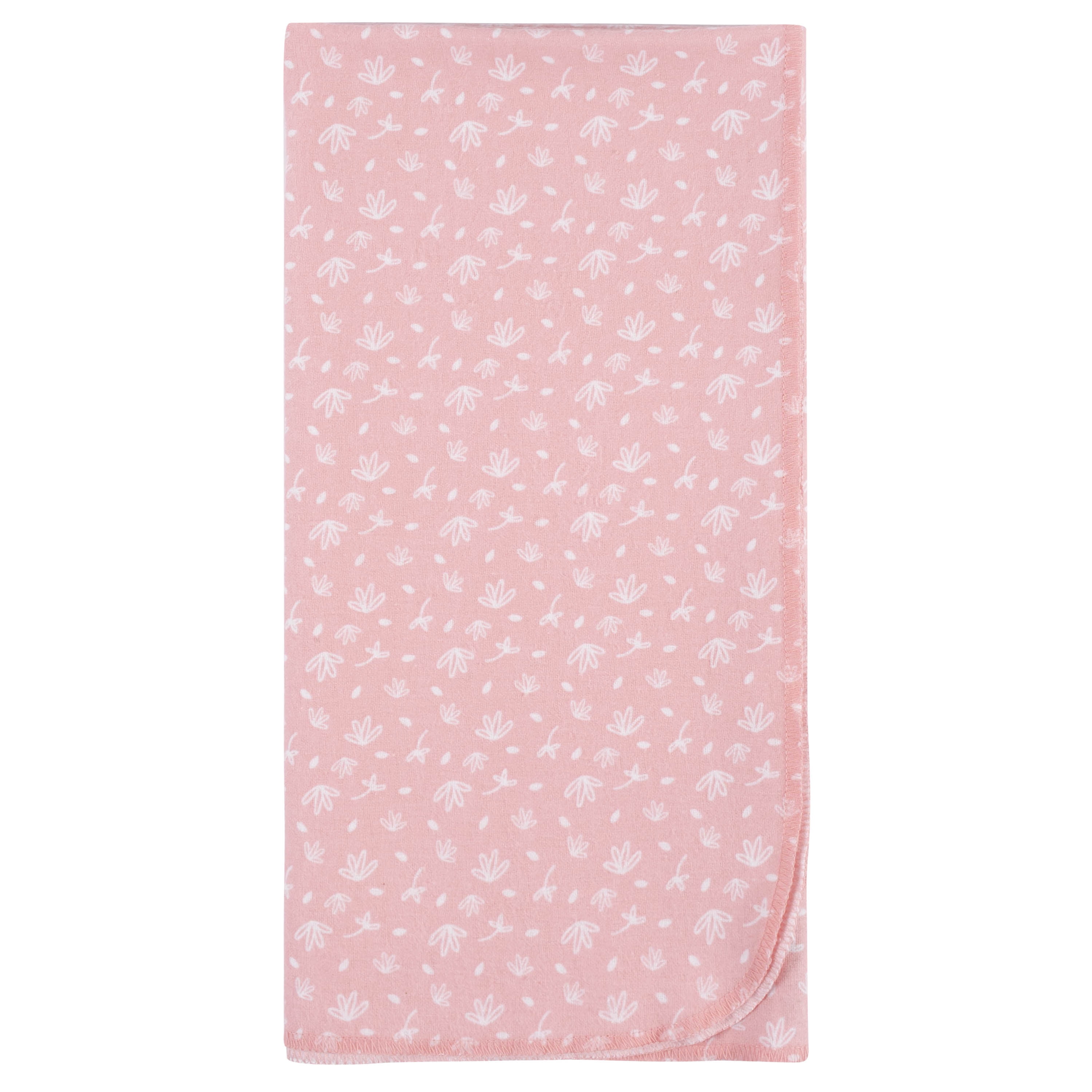 Gerber Baby Girls 100% Cotton Flannel Receiving Blankets, 5-Pack, Pink, Pink Safari