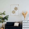 thumbnail image 4 of Juego de decoración de pared dorada de 3, 30x40 cm, línea abstracta moderna, hoja de ginkgo biloba de metal decorativa, escultura de pared para sala de estar y oficina, 4 of 5