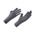 thumbnail image 4 of Guantes de protección solar para mujer, pantalla táctil, verano, antideslizantes, finos, bloqueador solar. Gris oscuro, 4 of 9