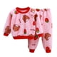 thumbnail image 1 of Gibobby Conjunto para bebé y niño Traje de franela para niños, ropa de casa para niños, traje de pantalones de manga larga cálidos con animados para niñas(Rosa caliente,8-9 Años), 1 of 5