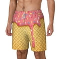thumbnail image 2 of Gaeub Pink Ice Cream Mens Swim Trunks Stretch Beach Shorts Quick Dry for Men Swim Shorts Swimwear with Pockets- Large, 2 of 9