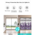 thumbnail image 4 of Window Privacy Film Spring Lavender Stained Glass Window Film Decorative Sun Block Window Cover Botanical Purple Floral Vintage Wood Grain Window Clings Static Sticker for Bathroom 17.7"x39.3", 4 of 6