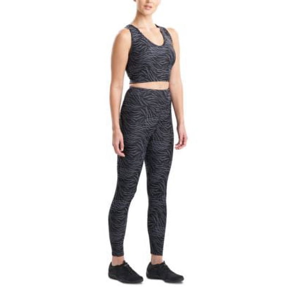 MSRP $62 Josie Natori Getaway Animal-Print Leggings Black Size Small