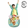 thumbnail image 3 of Unicorn Storage Toy Bag Chair, Sky Themed Mythological Creatures on Clouds Snowflakes Imagination, Stuffed Animal Organizer Washable Bag, Large Size, Turquoise Green Cream, by Ambesonne, 3 of 3