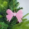 thumbnail image 5 of 12 Pcs Pink Bow Ornament Christmas Tree Hanging Plastic Bowknot Decoration Xmas Home Wedding Holiday Party Decor, 5 of 7