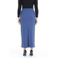 thumbnail image 3 of Indigo Ankle Length Women's Plus Size Back Split Maxi Skirt, 3 of 5