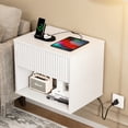thumbnail image 4 of Zimtown White Nightstand, End Table with 2-Drawer, Wooden Bedside Table, Large Capacity, Easy to Assemble, 4 of 16