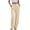 Beige, variant on Womens Dress Pants with Pockets- Lightweight High Waist Wide Leg Pull-On Formal Pants Beige Size M