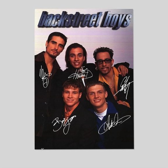 Backstreet Boys Poster - Backstreet Boys 80s 90s Retro Style - Size 24x36 - Postora