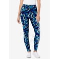 thumbnail image 2 of Woman Within Plus Size Petite Stretch-Cotton Knit Pull-On Printed Leggings, 2 of 5