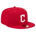thumbnail image 3 of Men's New Era Red Cleveland Guardians White Logo 59FIFTY Fitted Hat, 3 of 5