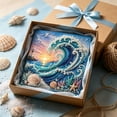 thumbnail image 3 of Underwater Waves Diamond Art Kit, with Frame Crystal Rhinestone Canvas for Home Wall Decor Relaxing DIY Craft Gift, Gifts for Family and Friends(Waves), 3 of 8
