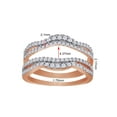 thumbnail image 3 of Round Cut White Cubic Zirconia Chevron Enhancer Guard Ring 14K Rose Gold Ring Size - 10, 3 of 3