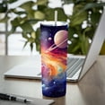 thumbnail image 6 of Waldeal Watercolor Galaxy Skinny Tumbler with Lid, Stainless Steel Double Wall Vacuum Insulated Travel Mug Water Bottle Iced Coffee Cup 20oz, 6 of 9