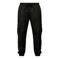 thumbnail image 4 of Men's Cargo Pants Elastic Waist Drawstring Jogger Pants with Pockets, 4 of 6