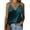 Blue-Green, variant on Zeagoo Women's Satin Tank Top V Neck Summer Camisole Soft Spaghetti Strap Shirt