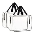 thumbnail image 1 of Rangement Textile Maison Moins de 10 2 Pcs Grand Sac Organisateur de Maquillage Cosmétique Toilette Transparent Sacs en Plastique Transparent Sac à Main, 1 of 1