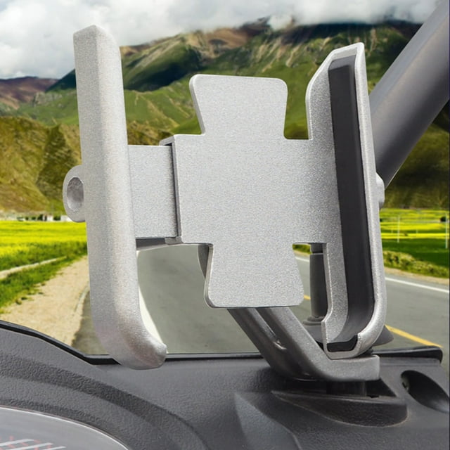maskred Alloy Rust-proof Phone Holder Bracket Stand Impact-resistant No Damage To Phone User Friendly Handlebar Black 1Set
