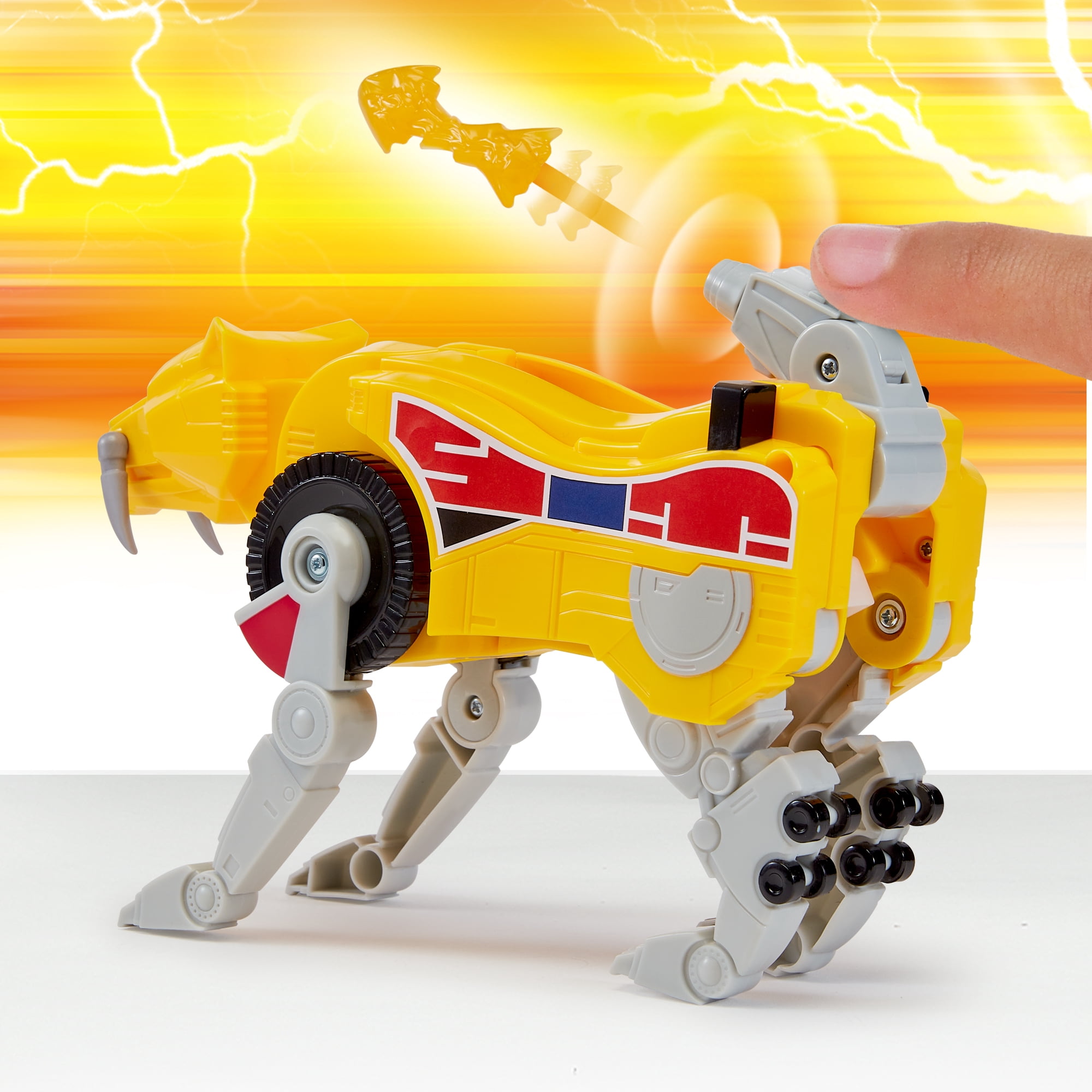 Mighty Morphin Power Rangers: Re-Ignition - Sabertooth Tiger Combinable Dinozord for kids 4+ by Playmates Toys