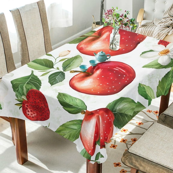 Yayeee Tablecloths 54" x 54" Rectangle Wrinkle Resistant Party Table Cover, Apple Pattern