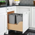 thumbnail image 6 of Rev-A-Shelf Pullout Trash Cans 35 Qt w/ Soft-Close Slides, 4WCSC-2135DM-2, 6 of 12