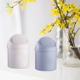 thumbnail image 4 of Desktop Trash Rubbish Waste Nut Shell Can Solid Color Swing Lid Odorless Replacement Kitchen Automotive Dustbin White, 4 of 10