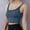 Blue, variant on Women Sports Bras Back Padded Workout Tank Tops Medium Support Crop Cup with Spandex Bra Top V Neck Sports Bras for Women Sports Bras Women's Low Cut Tops Work Out Sports Bra Bra Teenager Sports Bra