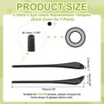 thumbnail image 2 of Uxcell 2 Pairs Eye Glass Replacement Temples, Plastic Anti-Slip Eyeglass End Tips Glasses Retainers Fits 1.4mm for Round Thin Metal Eyeglass Sunglasses Temple, Style2 Clear/Black, 2 of 6