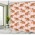 thumbnail image 5 of Ambesonne Safari Shower Curtain, Fun Tigers Pattern, 69"Wx75"L, Blush Orange and Dark Grey, 5 of 5