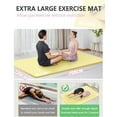 thumbnail image 2 of YR Large Yoga Exercise Mat 78x51" 1/2" Thick NBR Foam Indoor Workout Mats with Carry Bag, Cream Yellow, 2 of 7
