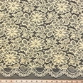 thumbnail image 3 of Stretch French Lace Embroidered Floral Florence 58" Wide Fabric (Banana), 3 of 3