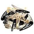 thumbnail image 2 of 30 Pieces Large Metal Snap Hair Clips, No Slip Hair Barrettes for Girls and Women (Gold, Silver, Black), 2 of 5