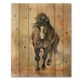thumbnail image 3 of Designart 'Abstract Portrait Of Beautiful Chestnut Horse II' Farmhouse Print on Natural Pine Wood, 3 of 5