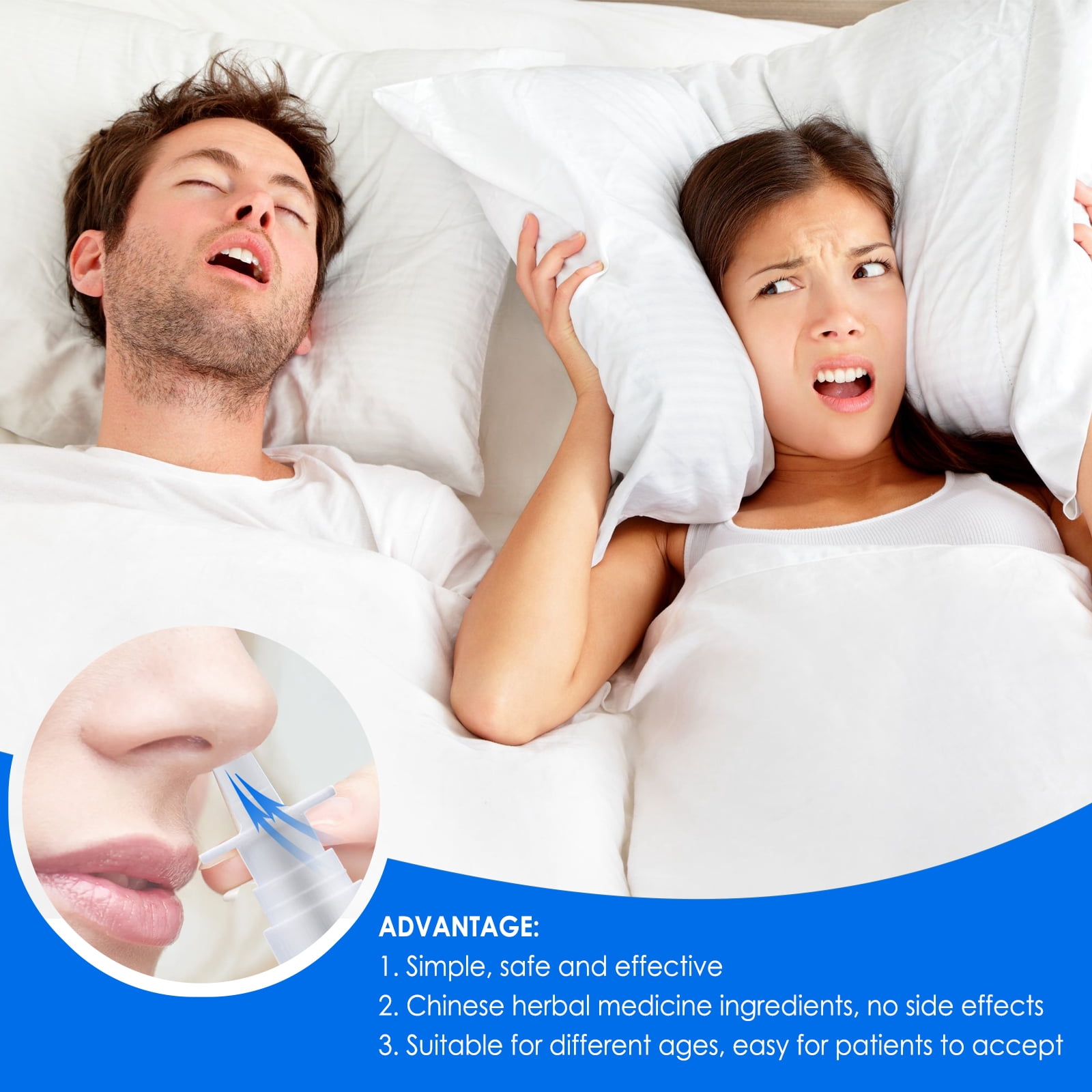 Alvantor Natural Hydra Herbal Nasal Spray for Sinus Relief, Congestion & Snoring, Unisex, 1.01 fl. oz