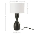 thumbnail image 3 of Black 19" Organic Wavy  Table Lamp - Nourison, 3 of 7